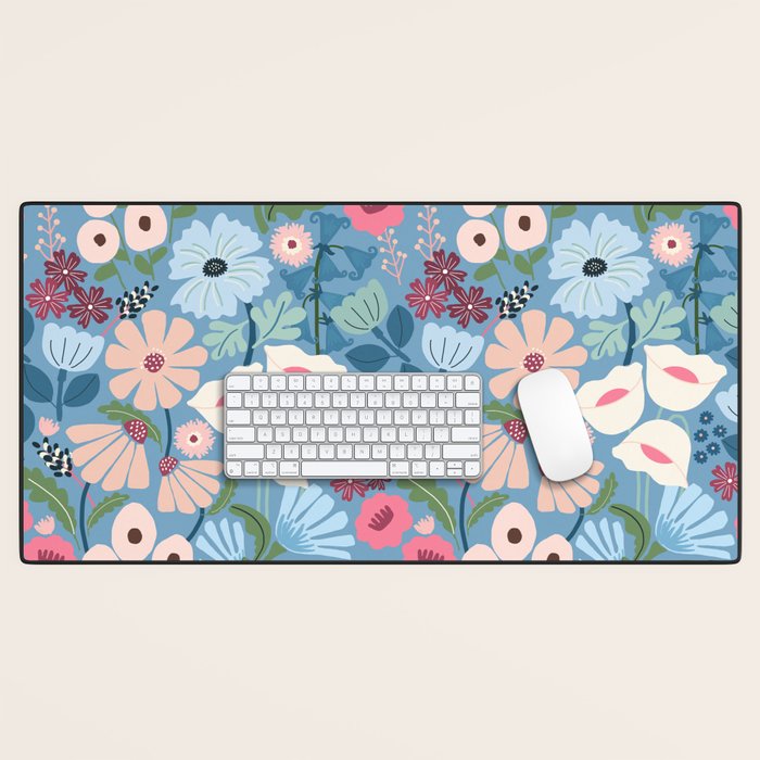Meadow muse - heritage blue Desk Mat Gallery Image 1
