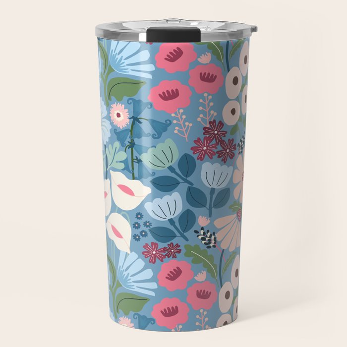 Meadow muse - heritage blue Travel Mug Gallery Image 1