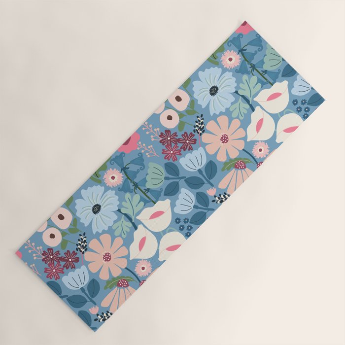 Meadow muse - heritage blue Yoga Mat Gallery Image 1