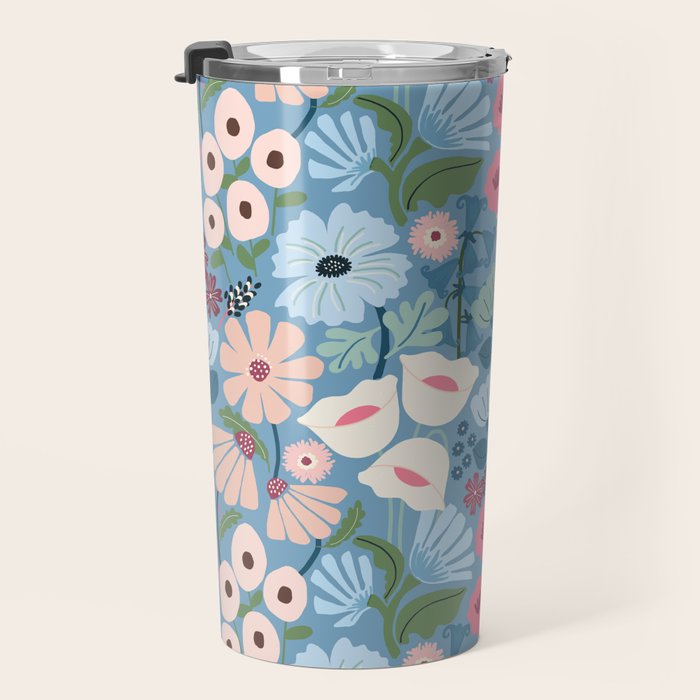 Meadow muse - heritage blue Travel Mug Gallery Image 3