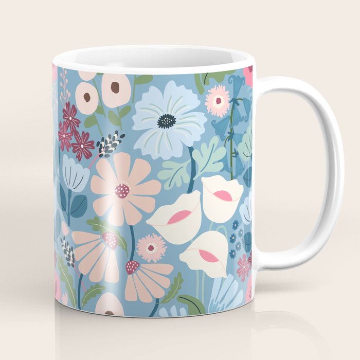 Meadow muse - heritage blue Coffee Mug Gallery Image 1
