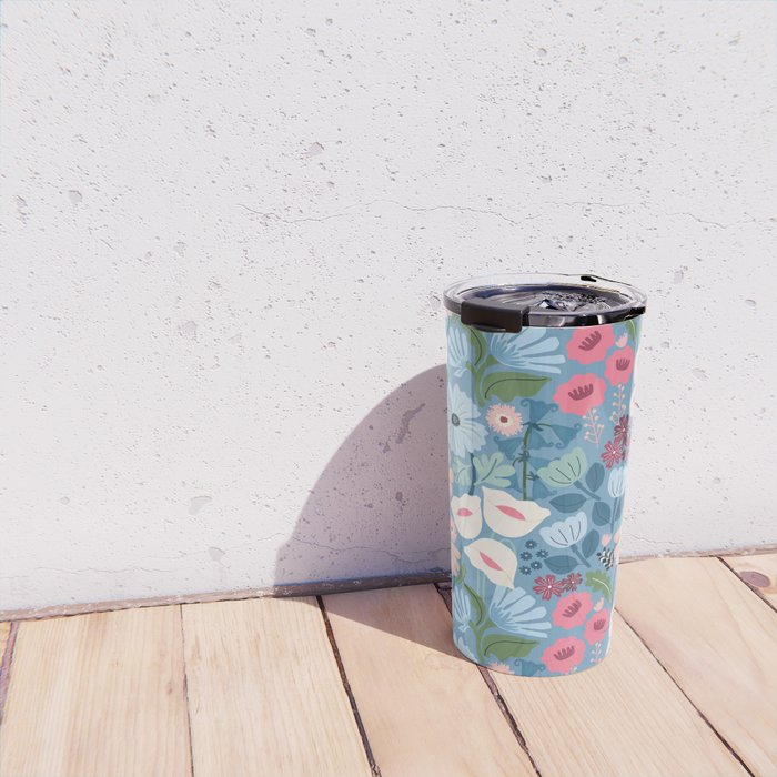 Meadow muse - heritage blue Travel Mug Gallery Image 4