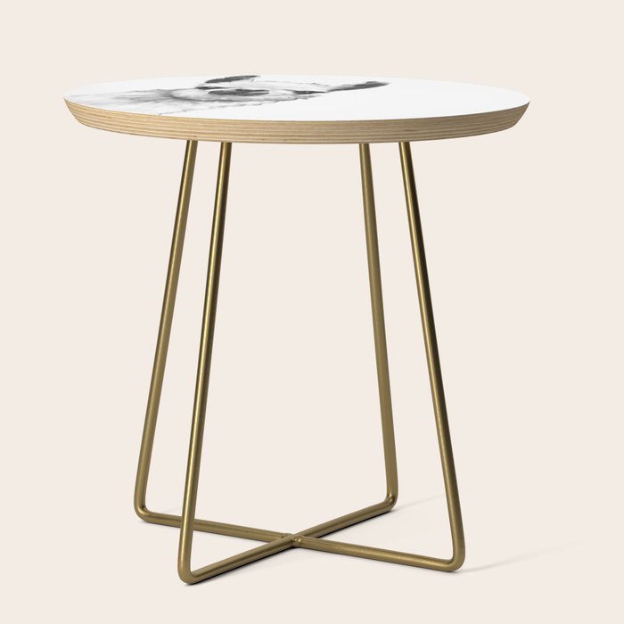 Sneaky Llama Black and White Side Table Gallery Image 1