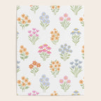 Delicate Hand-Drawn Pastel Floral Meadow Wildflowers  Poster Gallery Image 4