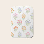 Delicate Hand-Drawn Pastel Floral Meadow Wildflowers  Bath Mat Gallery Image 1