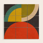 mid century bauhaus geometric large 3 Wood Wall Art Gallery Image 1