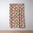 CELIE CHECKER Inspired by PANTONE 17 1230 Mocha Mousse Window Curtain Gallery Image 3
