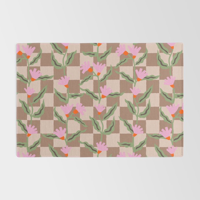 CELIE CHECKER Inspired by PANTONE 17 1230 Mocha Mousse Rug Gallery Image 2
