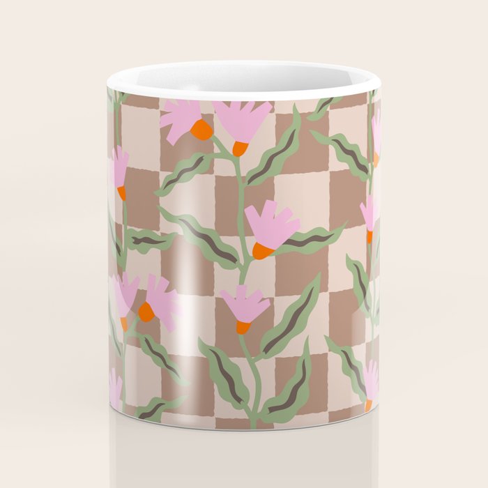 CELIE CHECKER Inspired by PANTONE 17 1230 Mocha Mousse Coffee Mug Gallery Image 4