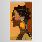 Abstract Art Girl Portrait Tablecloth Gallery Image 2