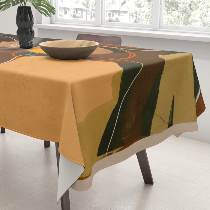 Abstract Art Girl Portrait Tablecloth Gallery Image 3