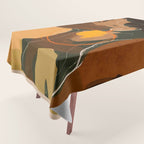 Abstract Art Girl Portrait Tablecloth Gallery Image 1