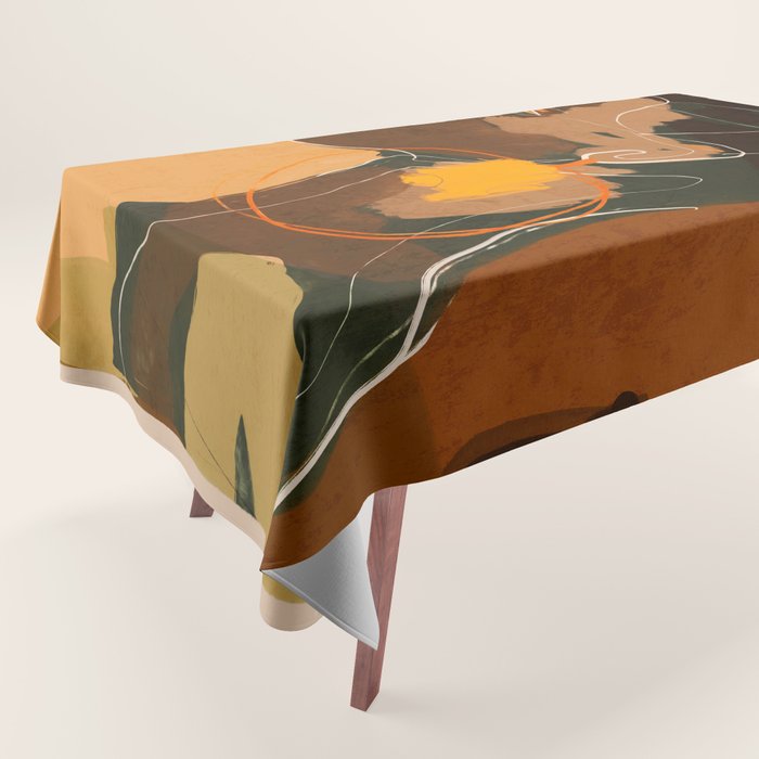 Abstract Art Girl Portrait Tablecloth Gallery Image 1