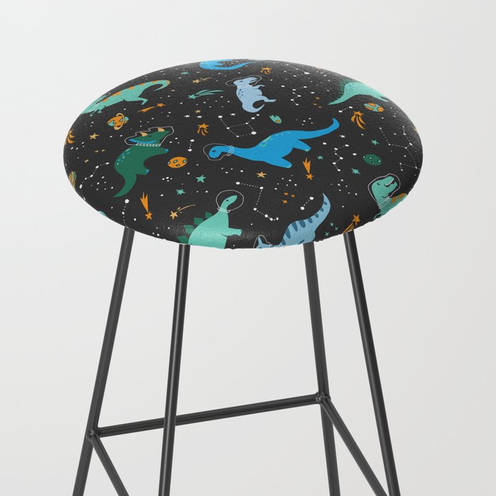 Dinosaurs in Space in Blue Stool Gallery Image 2