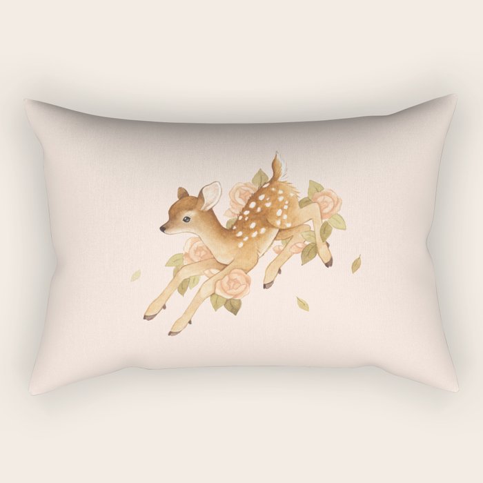Hopping Fawn Rectangular Pillow Gallery Image 2