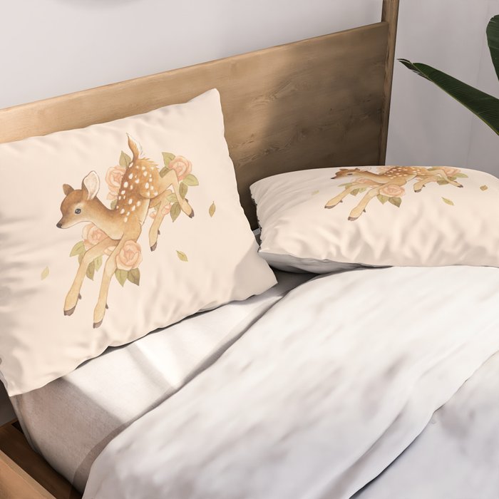 Hopping Fawn Pillow Sham Gallery Image 2