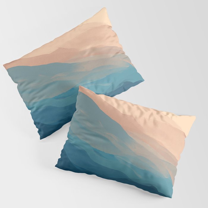Blue Waves In Desert Peaks Pillow Sham Gallery Image 1