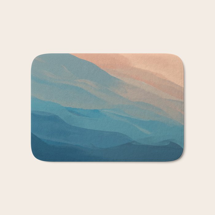 Blue Waves In Desert Peaks Bath Mat Gallery Image 1