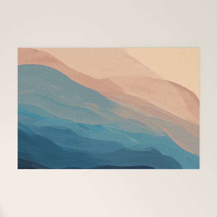 Blue Waves In Desert Peaks Welcome Mat Gallery Image 1