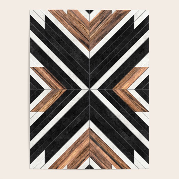Urban Tribal Pattern No.1 - Concrete and Wood Poster Gallery Image 1
