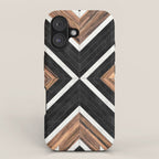 Urban Tribal Pattern No.1 - Concrete and Wood iPhone Case Gallery Image 1