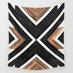 Urban Tribal Pattern No.1 - Concrete and Wood Wall Tapestry Gallery Image 4