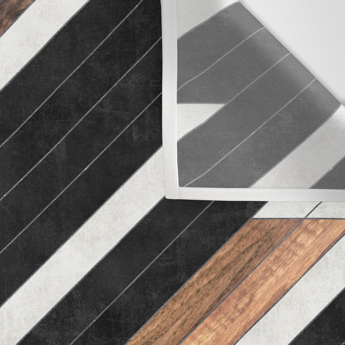 Urban Tribal Pattern No.1 - Concrete and Wood Wall Tapestry Gallery Image 3