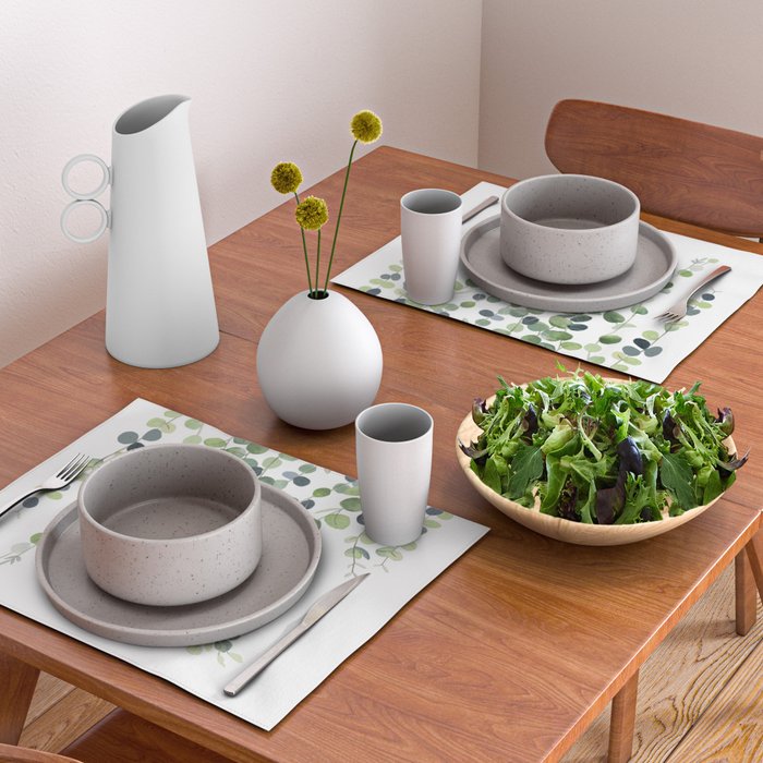 Eucalyptus Watercolor 4 Placemat Gallery Image 2