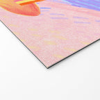 Retro Sunflower & Rainbow in Blue & Pink Welcome Mat Gallery Image 2