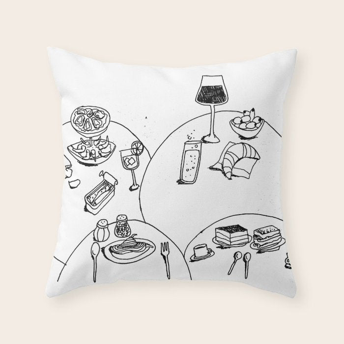 tapas Throw Pillow Gallery Image 1
