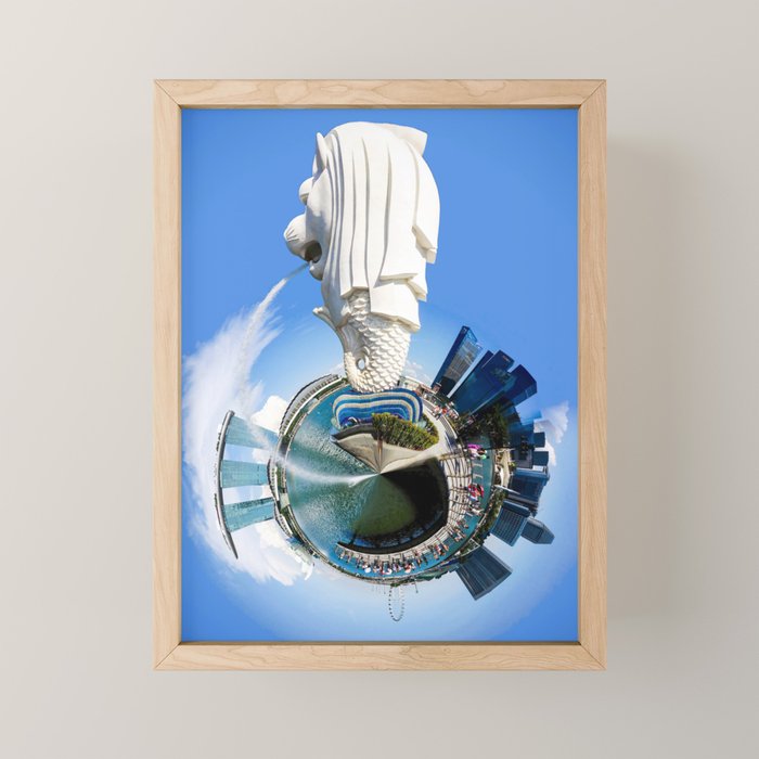 Singapore, The Merlion Mini Art Print Gallery Image 1