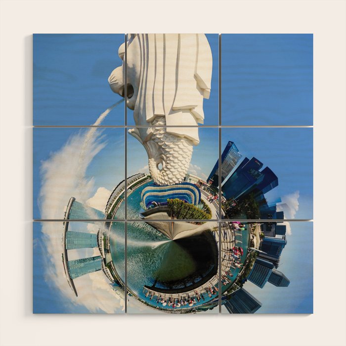 Singapore, The Merlion Wood Wall Art Gallery Image 1