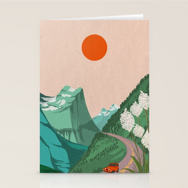 Montana Mountain Escape Stationery Card Gallery Image 1