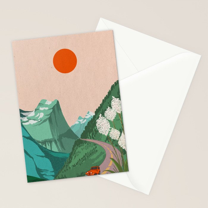 Montana Mountain Escape Stationery Card Gallery Image 2