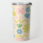 Cute Miscellany Cheerful Whimsical Pastel Pattern  Travel Mug Gallery Image 2