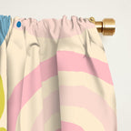 Cute Miscellany Cheerful Whimsical Pastel Pattern  Window Curtain Gallery Image 2