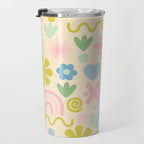 Cute Miscellany Cheerful Whimsical Pastel Pattern  Travel Mug Gallery Image 3