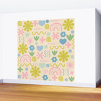 Cute Miscellany Cheerful Whimsical Pastel Pattern  Wall Mural Gallery Image 2