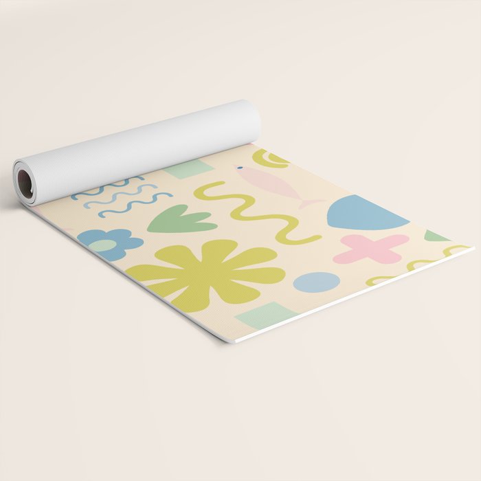 Cute Miscellany Cheerful Whimsical Pastel Pattern  Yoga Mat Gallery Image 2