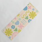 Cute Miscellany Cheerful Whimsical Pastel Pattern  Yoga Mat Gallery Image 1