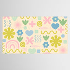 Cute Miscellany Cheerful Whimsical Pastel Pattern  Tablecloth Gallery Image 2