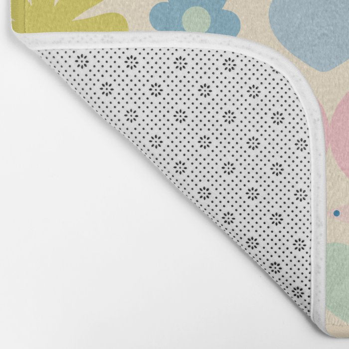 Cute Miscellany Cheerful Whimsical Pastel Pattern  Bath Mat Gallery Image 2