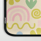 Cute Miscellany Cheerful Whimsical Pastel Pattern  Laptop Sleeve Gallery Image 3