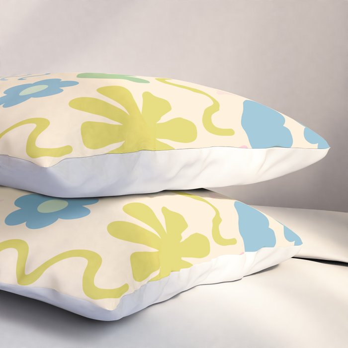 Cute Miscellany Cheerful Whimsical Pastel Pattern  Pillow Sham Gallery Image 3