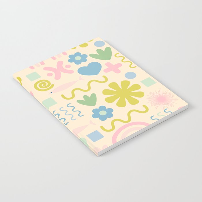 Cute Miscellany Cheerful Whimsical Pastel Pattern  Notebook Gallery Image 2