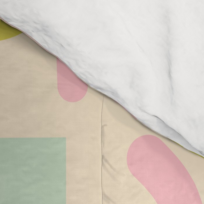 Cute Miscellany Cheerful Whimsical Pastel Pattern  Comforter Gallery Image 4