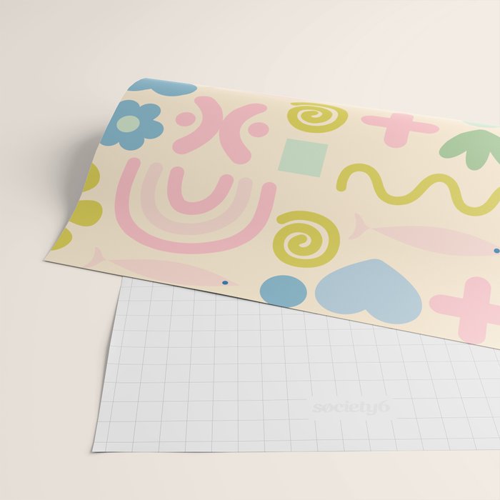 Cute Miscellany Cheerful Whimsical Pastel Pattern  Wrapping Paper Gallery Image 2