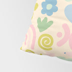 Cute Miscellany Cheerful Whimsical Pastel Pattern  Pillow Sham Gallery Image 4