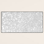 Chic elegant glamour white faux glitter Desk Mat Gallery Image 3
