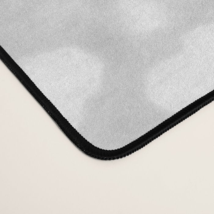 Chic elegant glamour white faux glitter Desk Mat Gallery Image 4